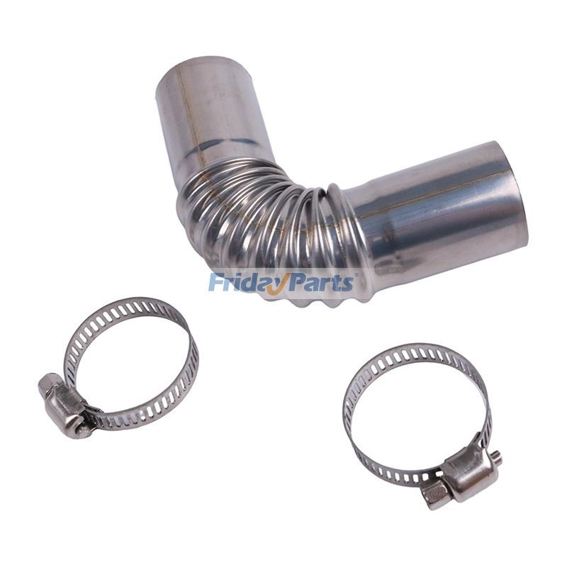 他ブランド用用24mm ステンレススチール製排気管チューブダクトチューブエルボコネクタセット クランプ付き Webasto Eberspacher エアヒーター用