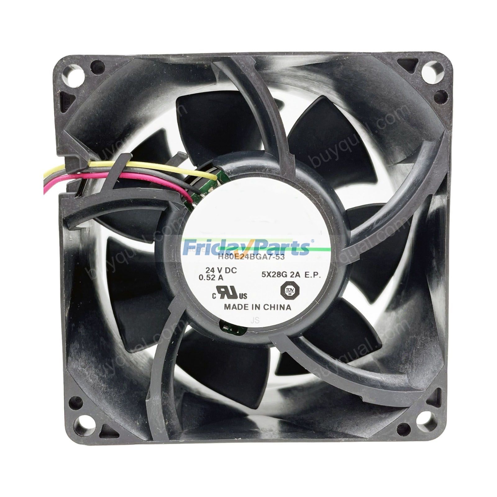 Ventilateur de refroidissement Nidec H80E24BGA7-53 24 V 0,52 A 8 cm 2 fils
