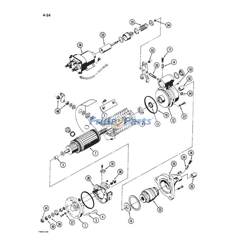 24V 11T Starter Motor For CASE