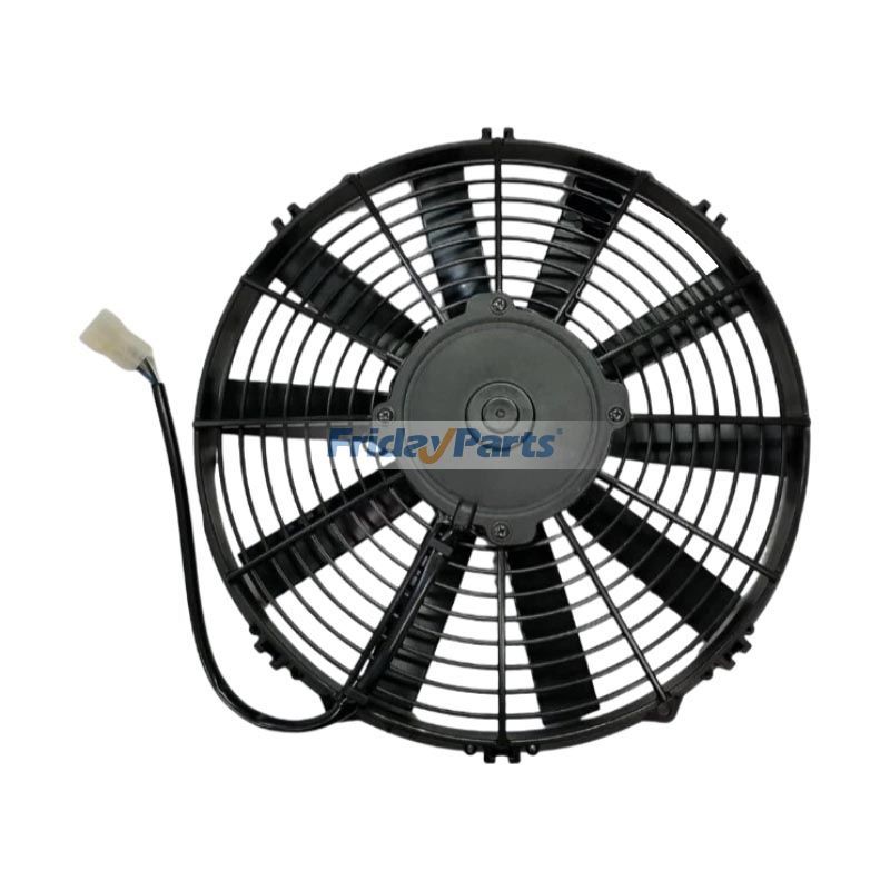 24V 12" Aftermarket Spal VA10-BP50/C-25A Medium Profile Condenser Puller Fan Assembly for Truck Excavator Loader