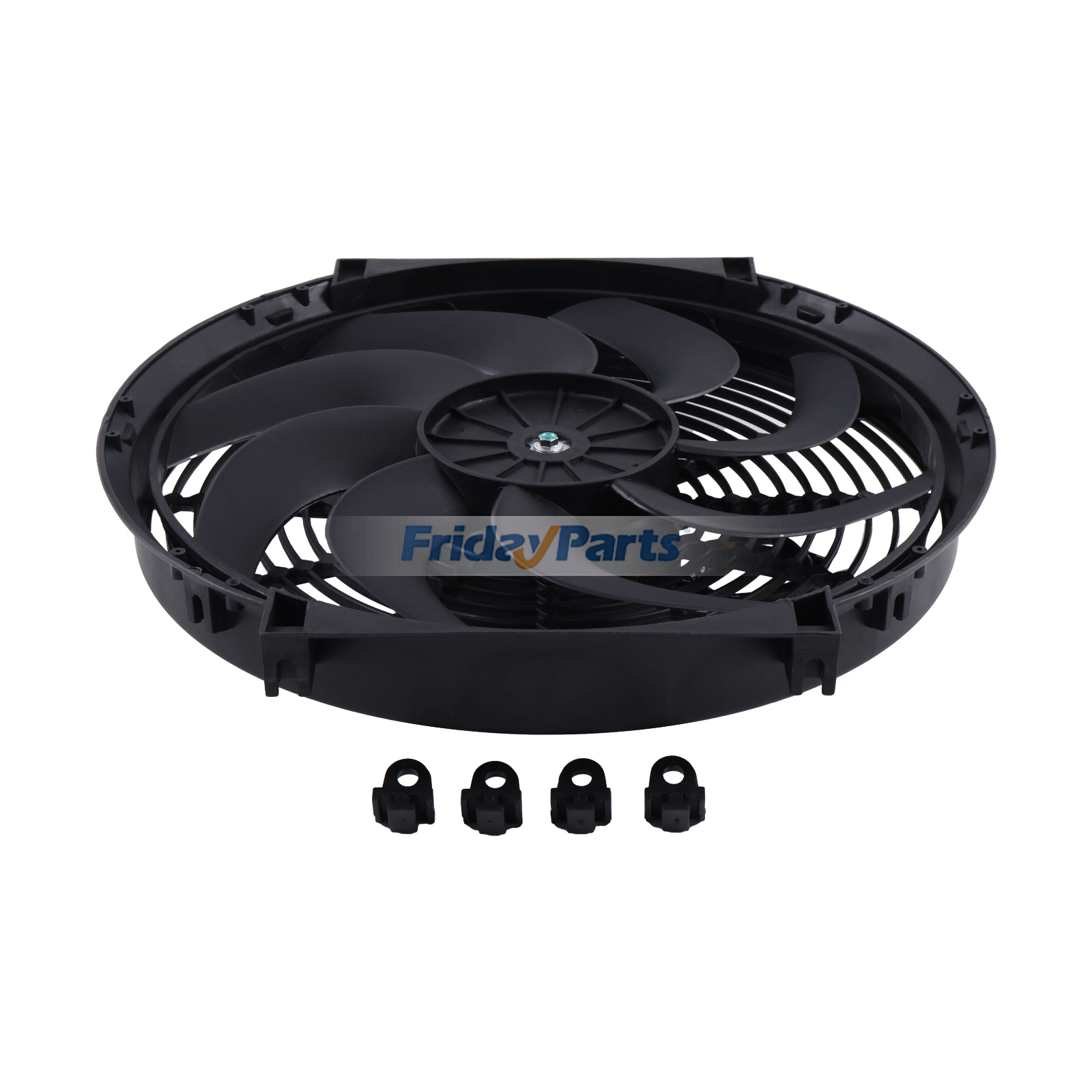 24V 14" Aftermarket Spal 30102566 VA08-BP71/LL-53A Curved Puller Fan for Generator Excavator Loader