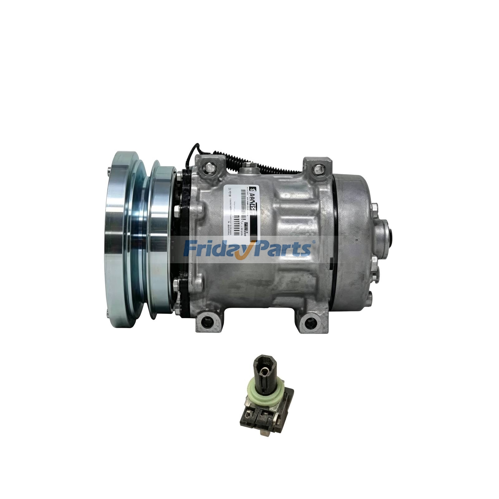 Compresseur de climatisation 24 V 1 pièce 138 mm SD7H15 - Remplace Sanden