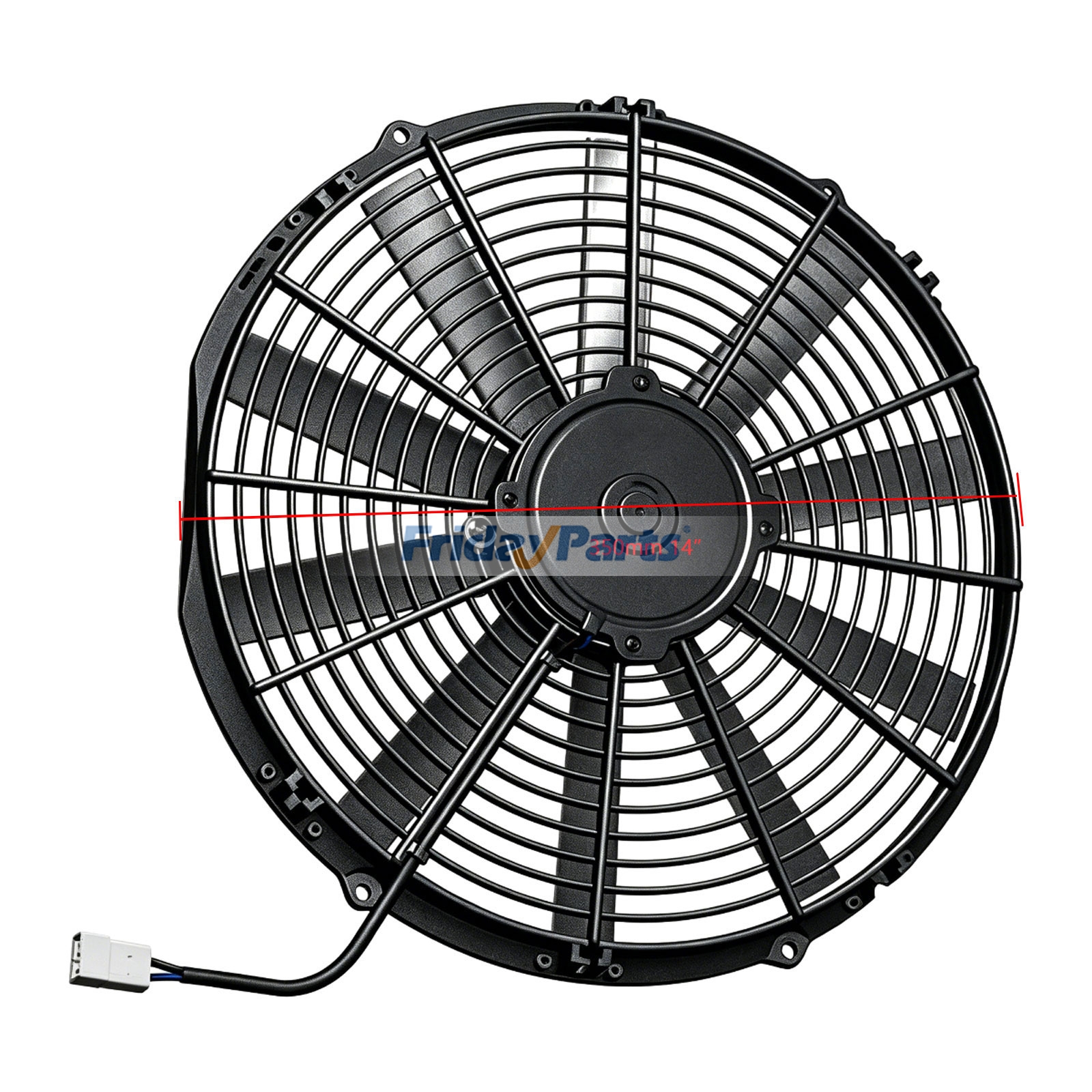 Ventilateur axial 24 V 350 mm de remplacement pour Spal VA08-BP70/LL-23A