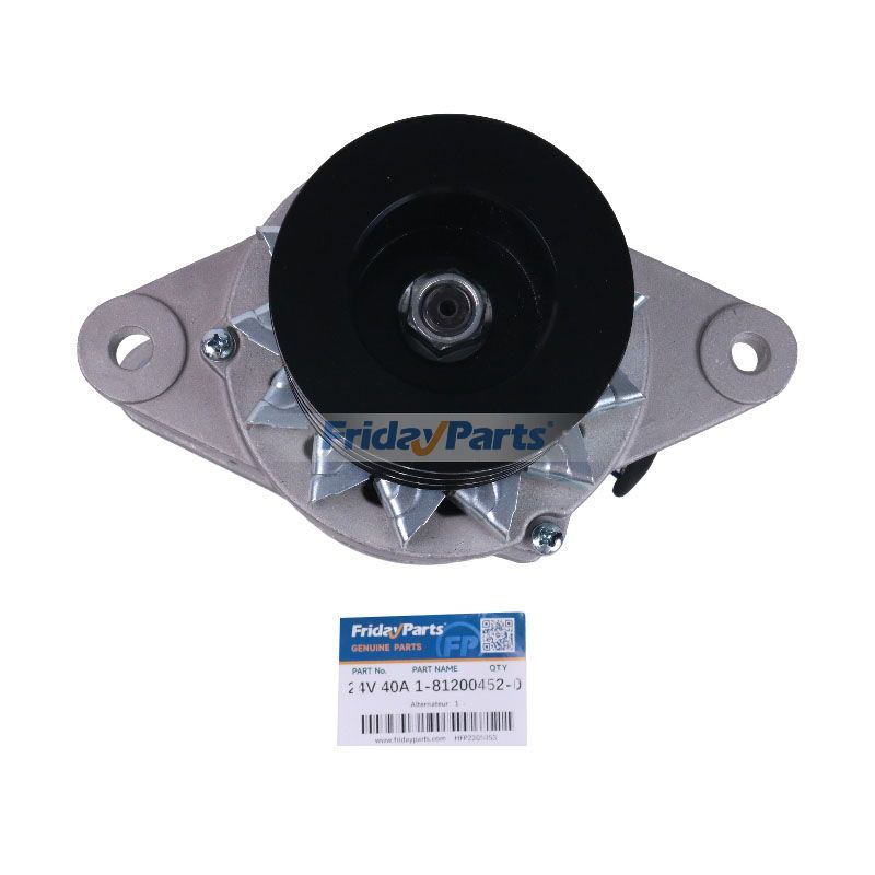 Alternador de 24 V y 40 A 1-81200452-0 para motor Isuzu 6RB1 10PD1 12PD1 Excavadora Hitachi EX400-3C EX400-5 EX450H-5 EX450LC-1