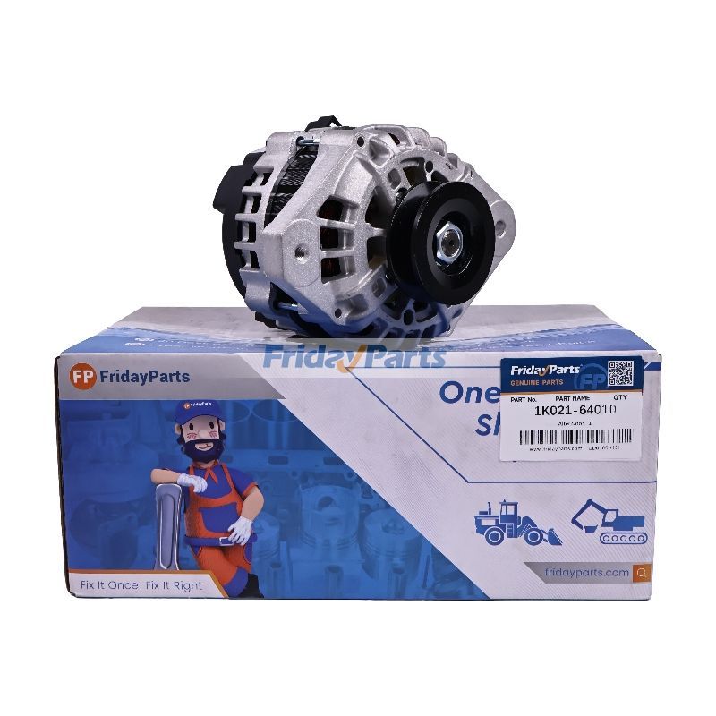 24V 60A Alternator 1K021-64010 1K021-64011 1K021-64012 for Kubota Engine V3800 Wheel Loader