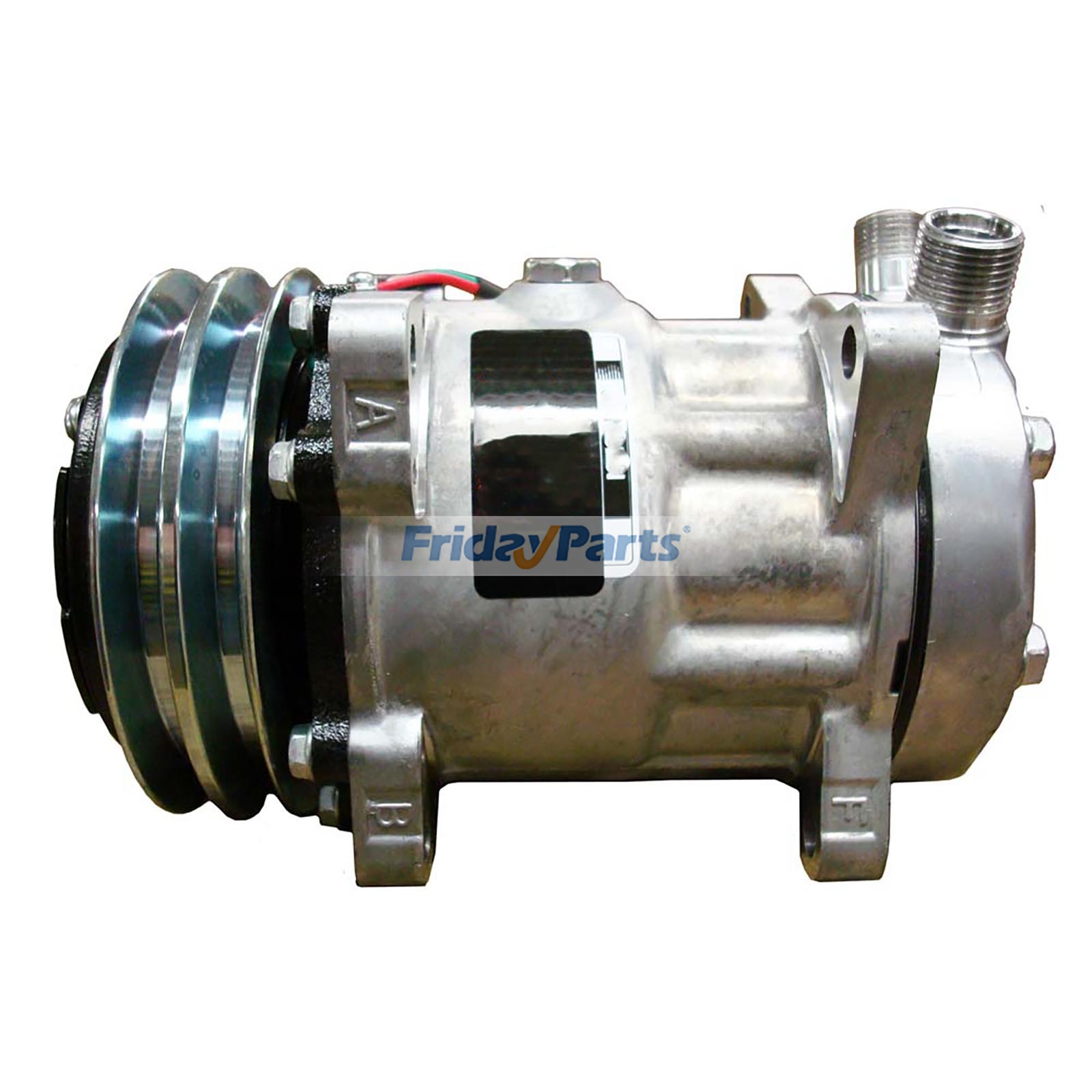 Compresor de aire acondicionado de 24 V 7H15 2 A 132 mm 206-979-K330 para excavadoras Komatsu PC150-6K, PC160-6K, PC180LC-6K, PC200EL-6K, PC210-6K, PC240-6K, PC290LC-6K, PC340-6K y PC380LC-6K.