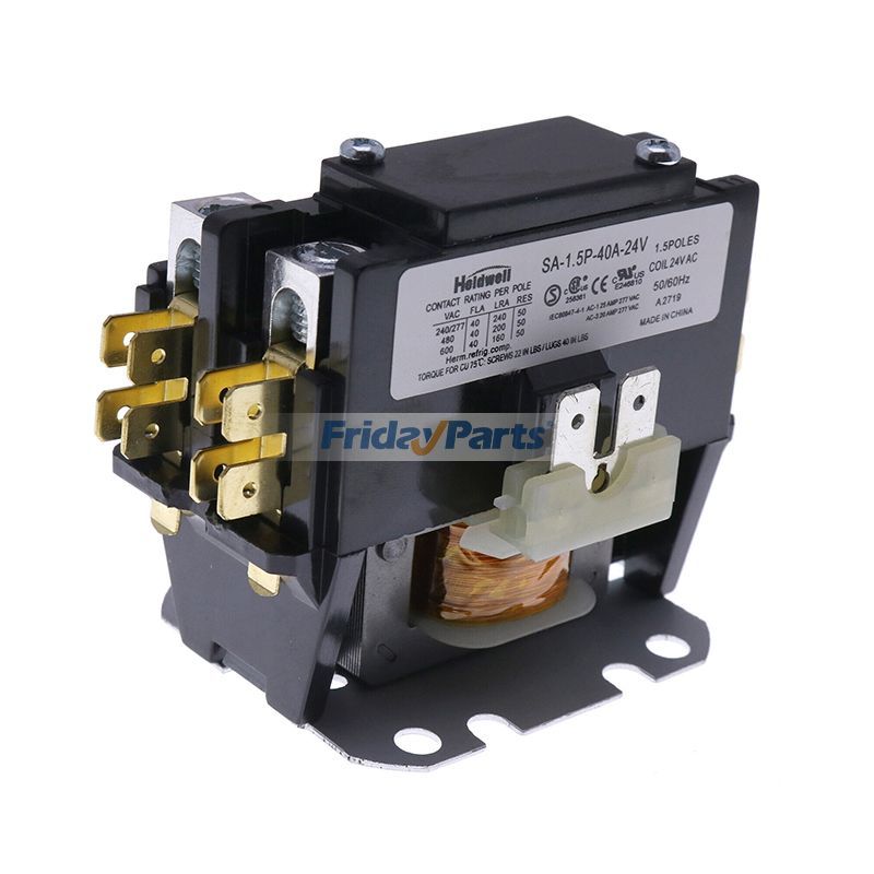 Contacteur à usage spécifique à bobine 24 V CA SA-1.5P-40A-24V 3100-15Q1 DP40241 pour climatisationpourPour AUTRE MARQUE