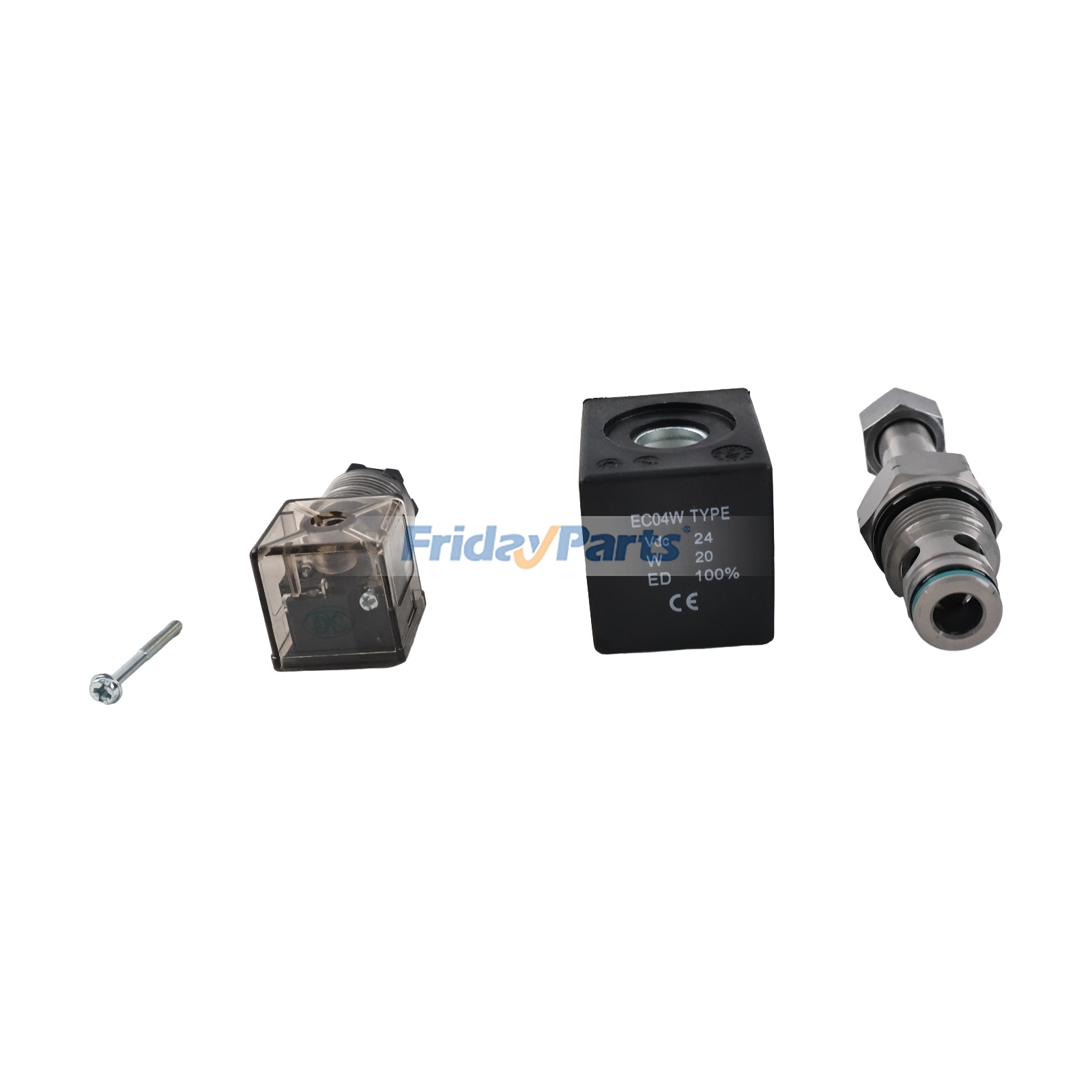 Solenoid Cartridge Valve With Coil compatible with Crane,Excavator,Loader