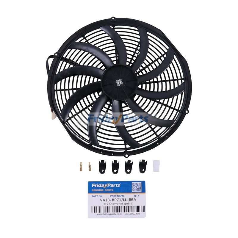 Ventilador de repuesto de 24 V Spal VA18-BP71/LL-86A VA18-BP70/LL-41A para motor de excavadora, cargadora y tractor