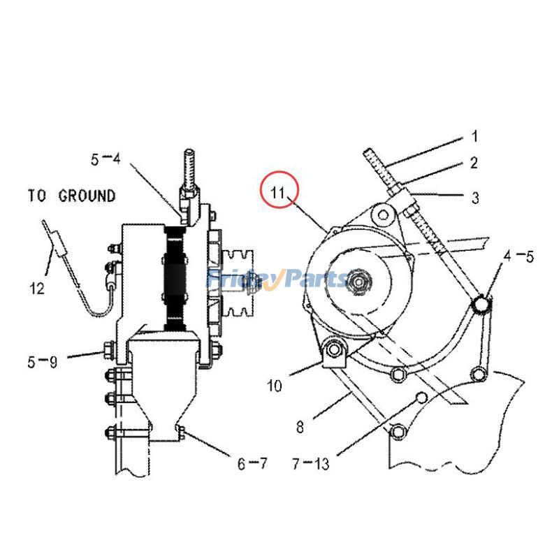 24V Lichtmaschinensäule CAT 325B 330Bfür Bulldozer,Motor,Bagger,Lader,Traktor,Andere BaumaschinenFür CAT