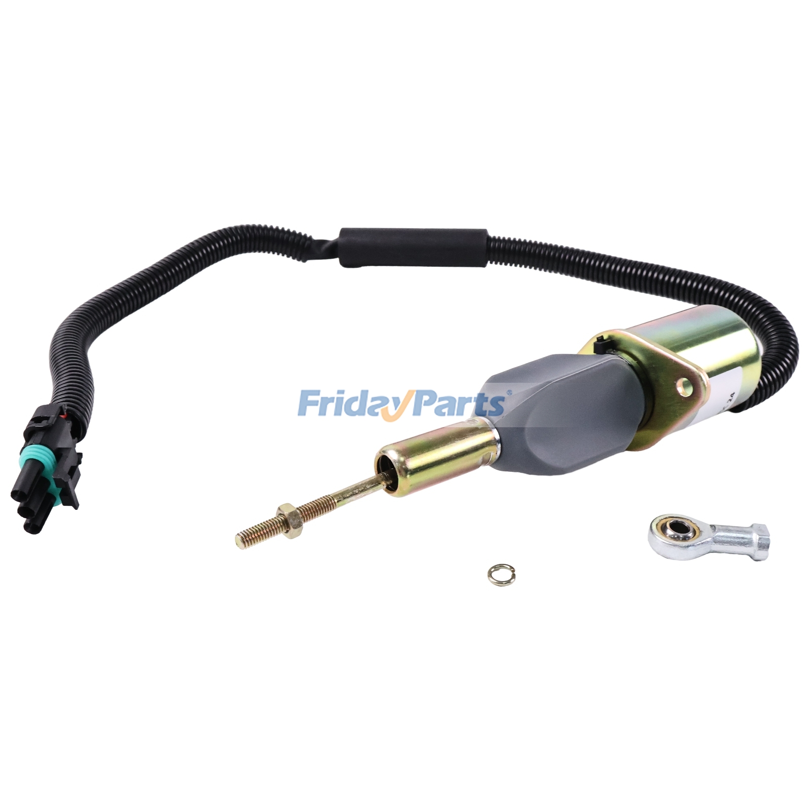 24V Electric Shutoff Solenoid RE504222 for John Deere Engine 6076 Tractor 4300 4400 4500 4600 4700