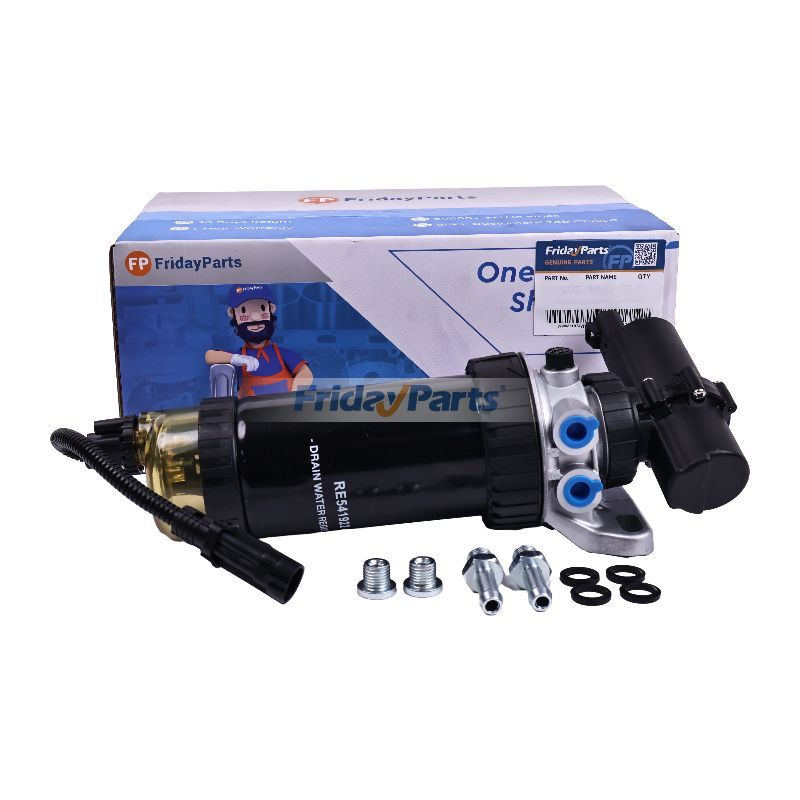 24-V-Kraftstofffilterbaugruppe RE559946 für John Deere 4045 6068 Motor 210 130G 160GLC 180GLC 210G 444K 605K 655K 550K 650K 700K