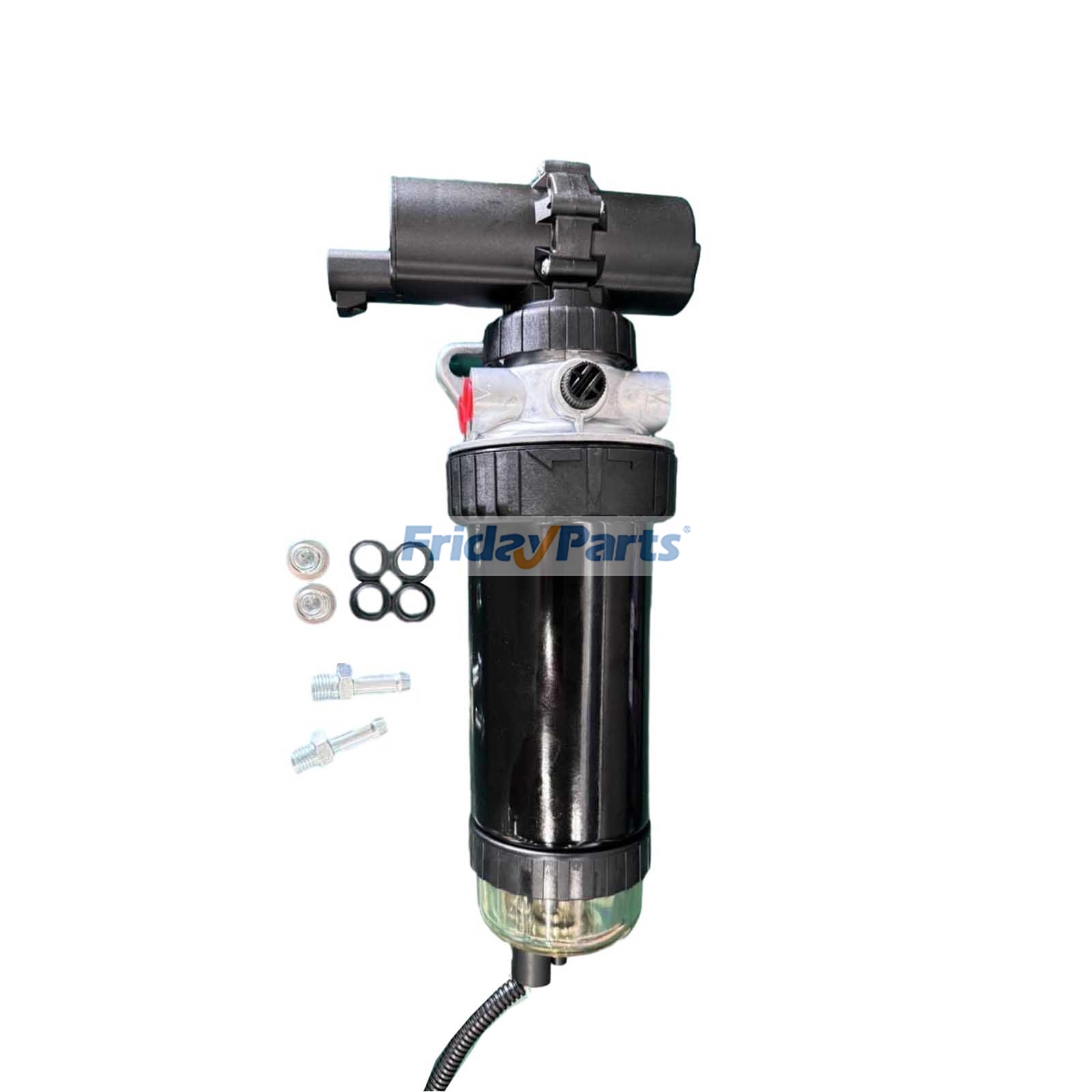 24V Fuel Filter Assembly With Sensor RE560678 for John Deere Excavator 210GLC Loader 524K 544K Dozer 750P 750L 700K