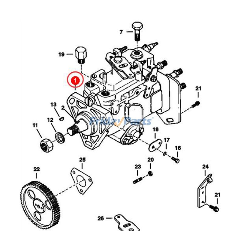 Bomba de inyección de combustible de 24 V 6660939 para cargadora Bobcat 980 de FridayParts