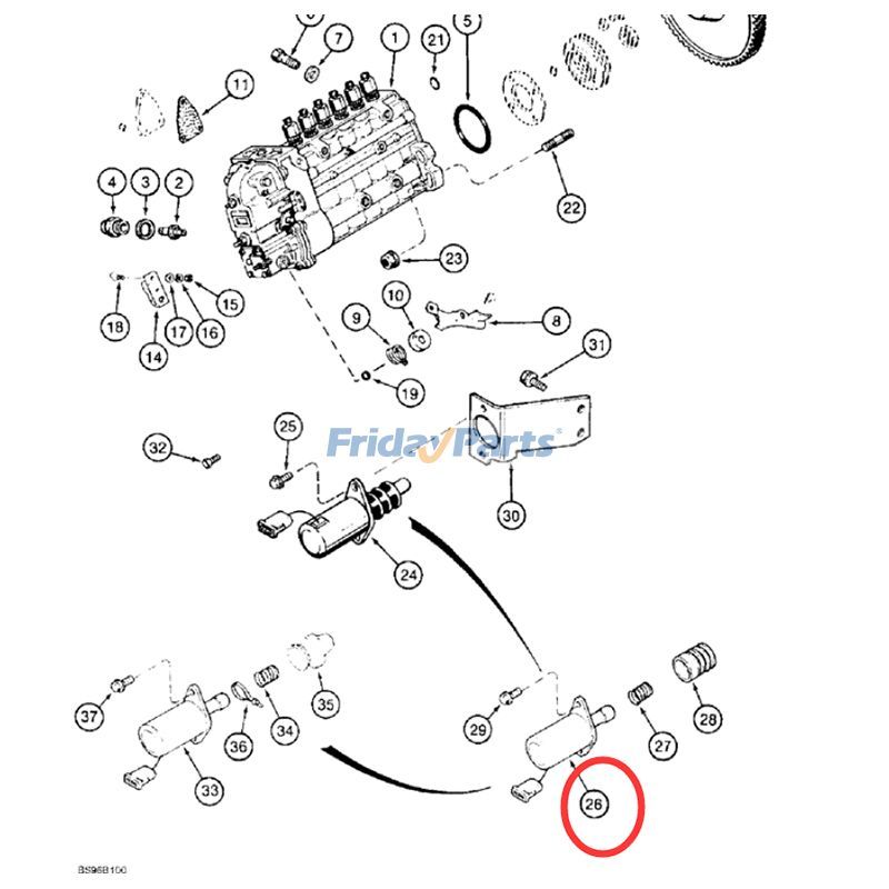 FridayParts 24V Shut Off Solenoid Crawler