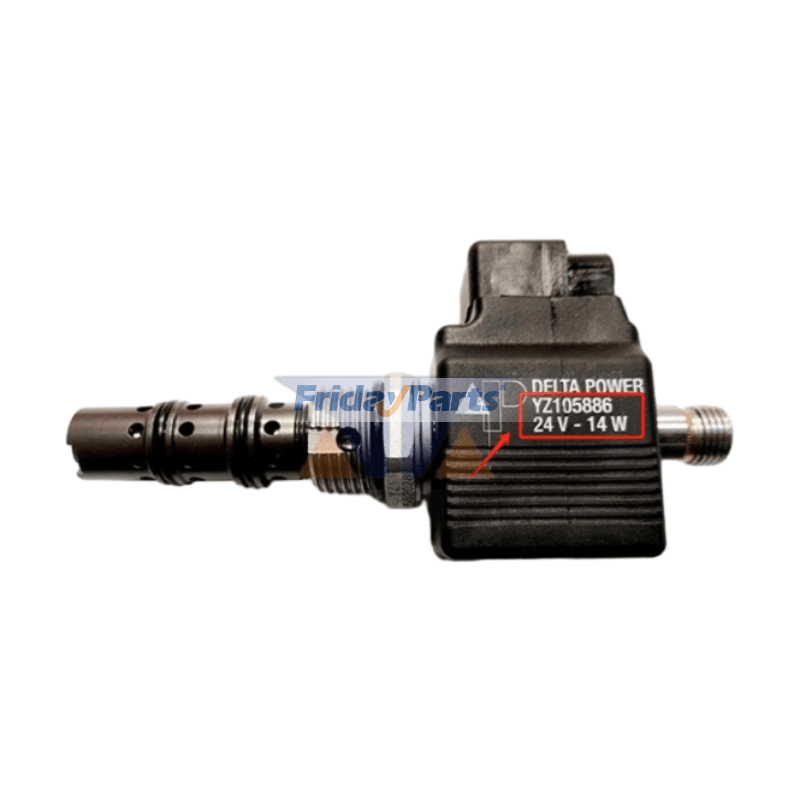Bobina de válvula solenoide 24 V YZ105886 para motor John Deere 6068 6081 6090, carregadeira 644 x 644K