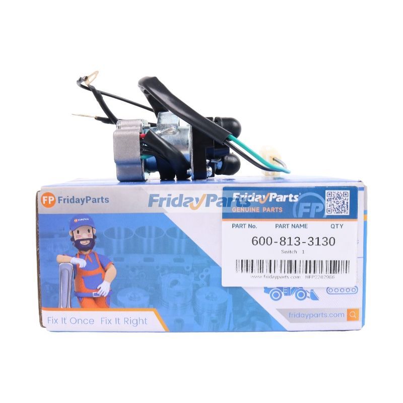 Interrupteur de relais de démarrage 24 V 600-813-3130 pour moteur Komatsu S4D95L Excavatrice PC60-6