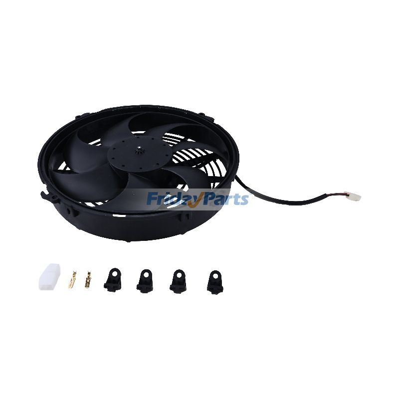 Ensemble de ventilateur de condenseur à lame incurvée Spal VA34-BP70/LL-66A 12" de rechange 24 V pour camionpourPour Spal