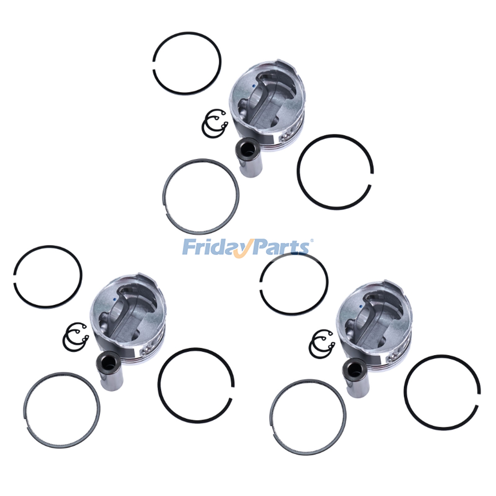 Piston Kit 13-571 13-566 for Yanmar Engine 3TNV70 Thermo King Trailer Heating HK-400 HK-430 Refrigeration Unit TS-200 TS-300 MD-100 MD-200 T-800M