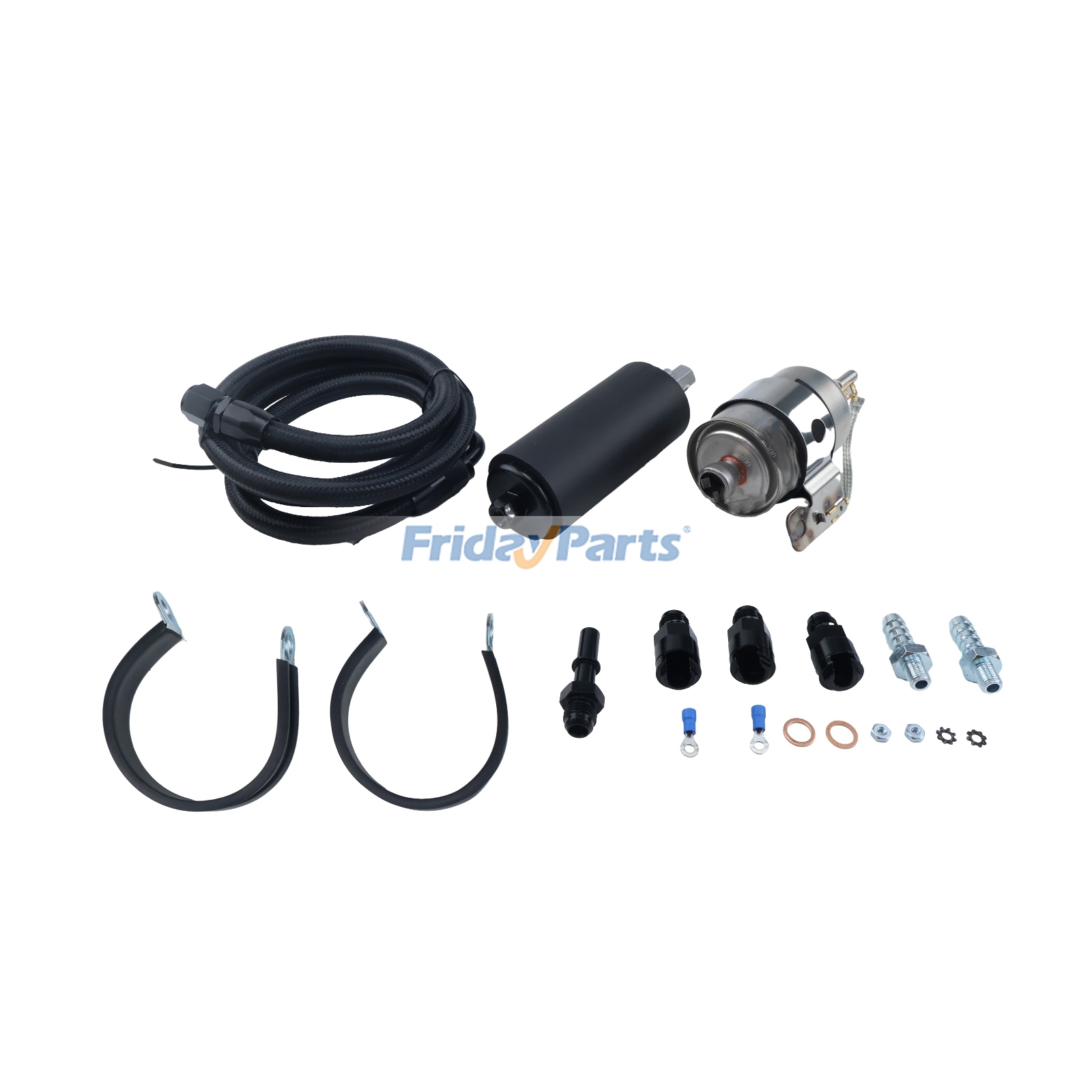 LS Kraftstofffilter- und Regler-EFI-Kraftstoffpumpen-Kit als Ersatz für Walbro-Rücklauflose -6AN-Motorumbaufür 