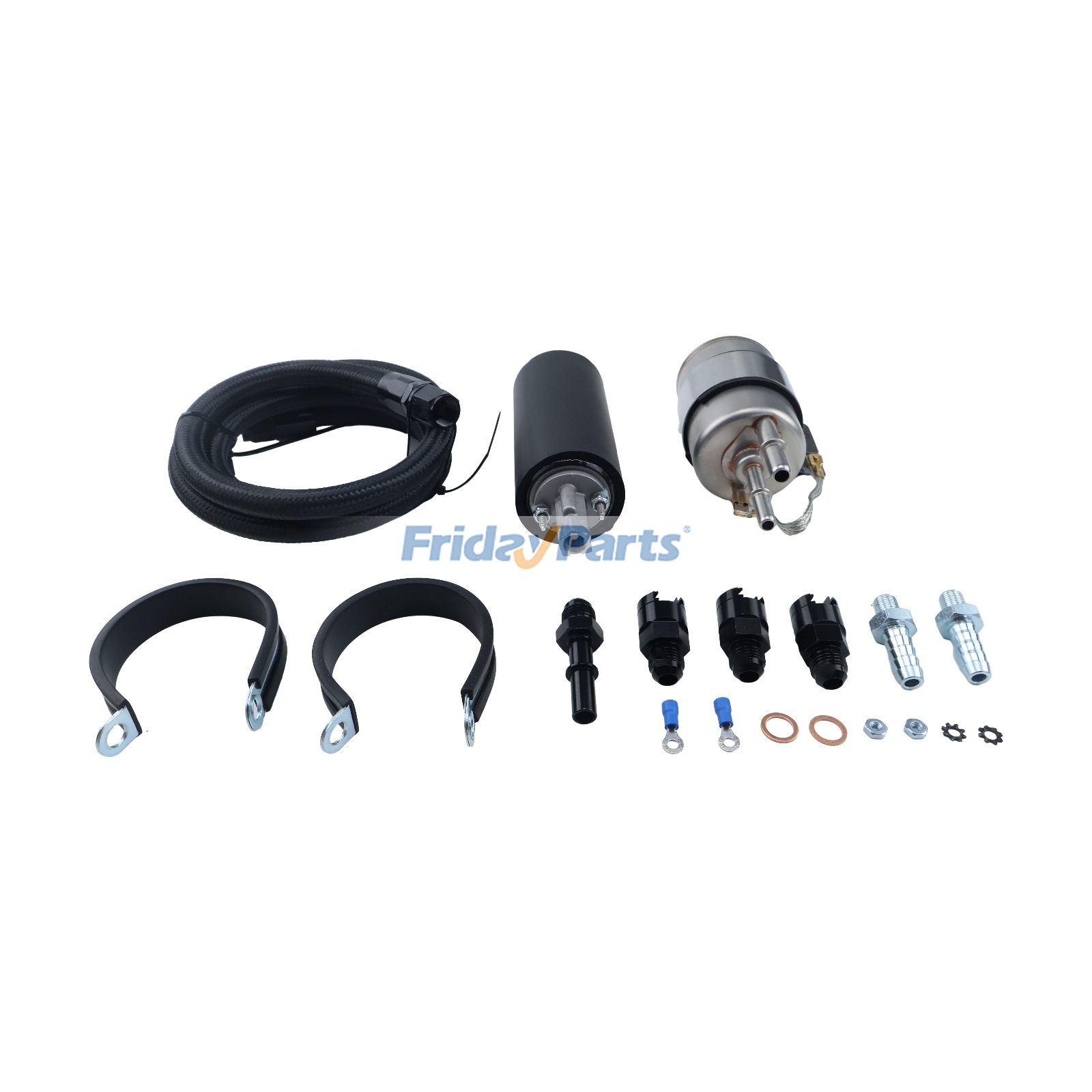 LS Kraftstofffilter- und Regler-EFI-Kraftstoffpumpen-Kit als Ersatz für Walbro-Rücklauflose -6AN-Motorumbau