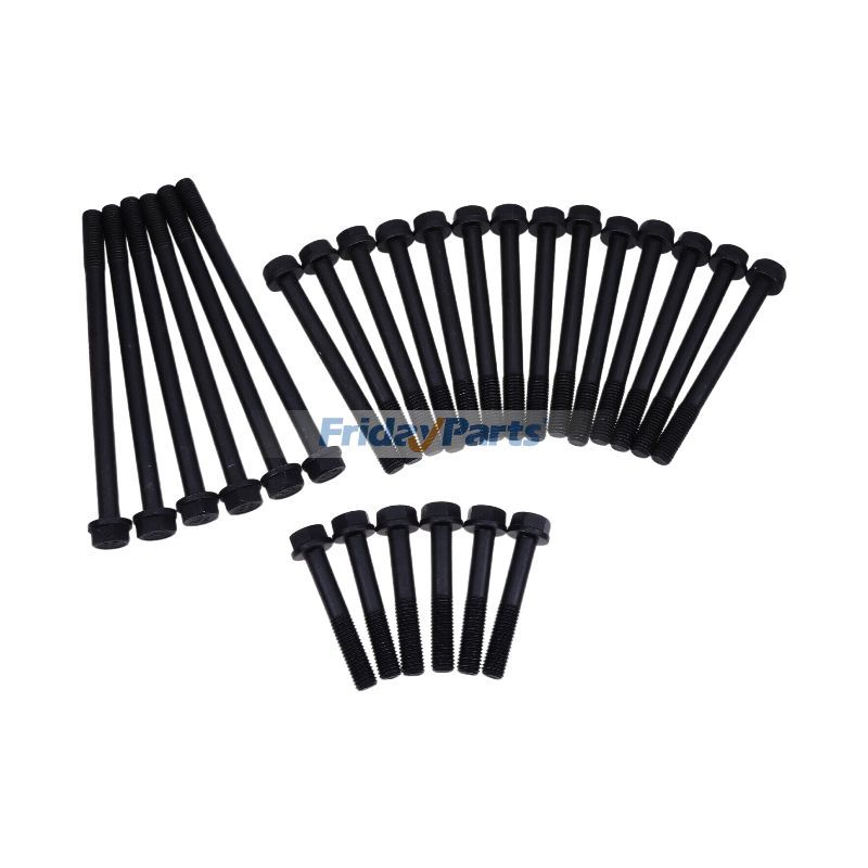 26 Pcs Cylinder Head Bolt 3920779 3920780 3920781 for Cummins Engine 6B5.9 B5.9 G5.9 ISB5.9 6BT5.9 QSB6.7 Dodge Pickup Truck 1989-1998