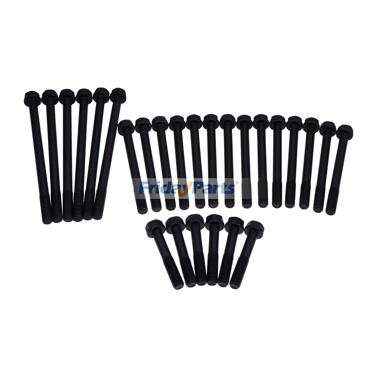 26 Pcs Cylinder Head Bolt J920779 J920780 J920781 for CASE Power Unit 4391 6591T Loader 1840 1845C 480F 580M 584E 590L 660 860 960