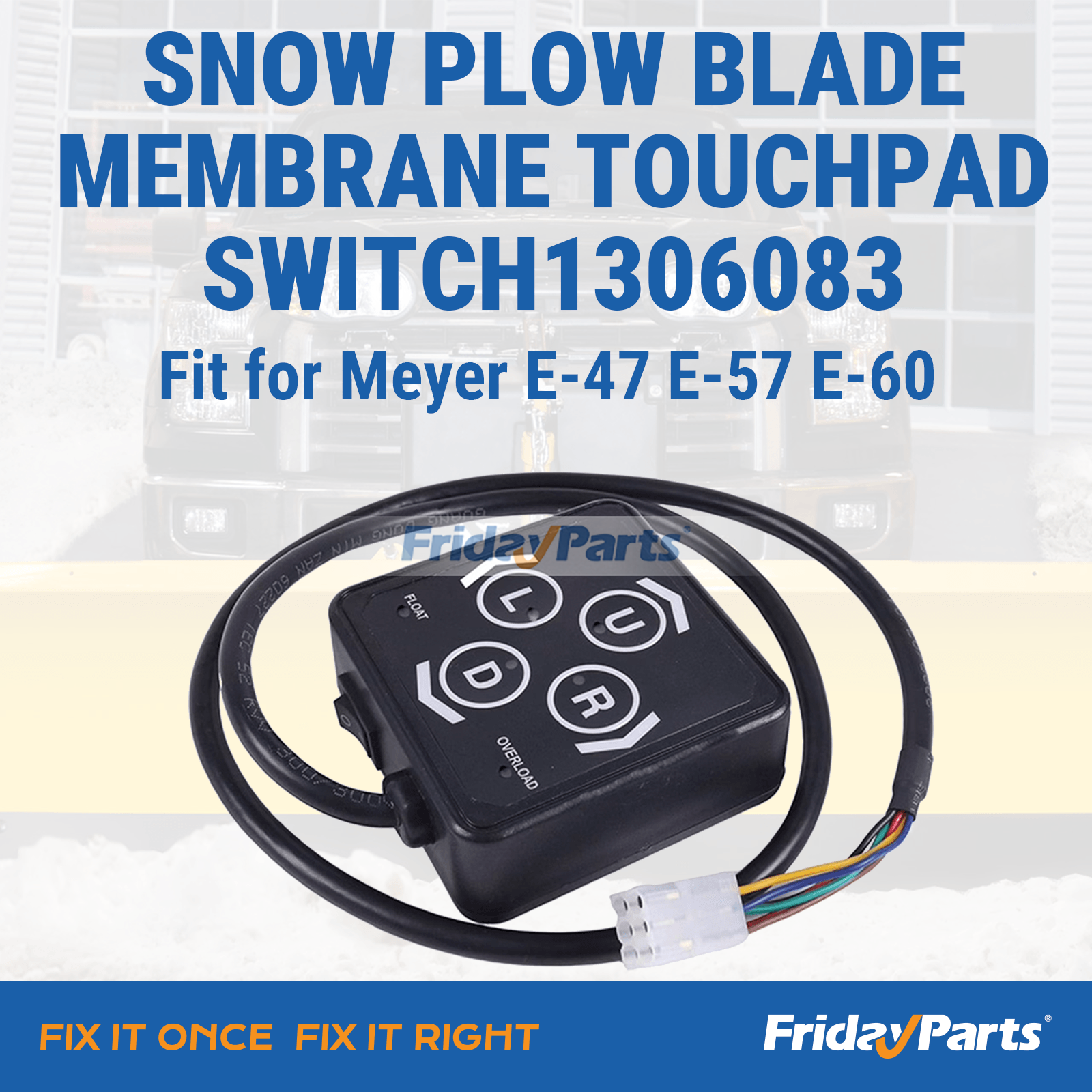 Meyer plow switch Meyer controller snow plow switch membrane touchpad switch plow controller snow plow control pad Meyer E47 controller Meyer E60 control switch snow plow membrane switch 6-pin plow controller