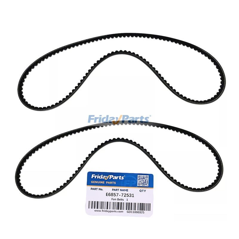2 Fan Belts E6857-72531 for Kioti Tractor CK DK