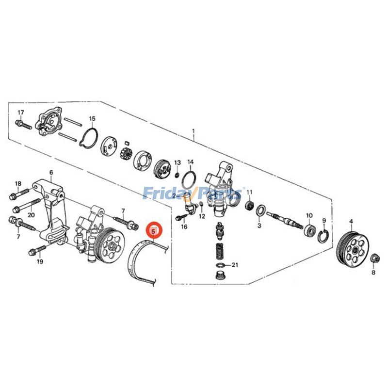2 Stück Riemen 56992-P3F-003 4PK895 für 1997-2001 Honda CR-V