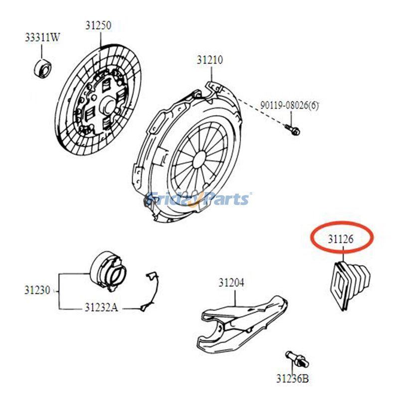  Clutch Release Fork Boot For Toyota