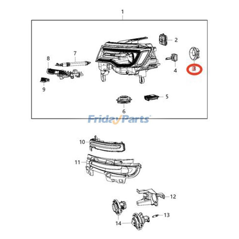  Headlamp Cover For Jeep