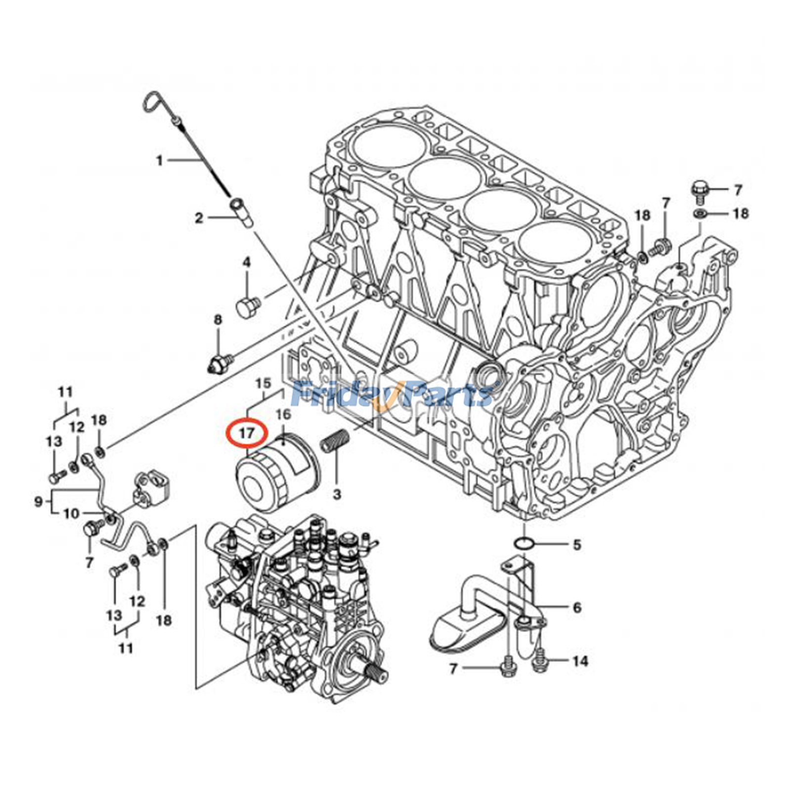 Oil Filter For VOLVO Excavator