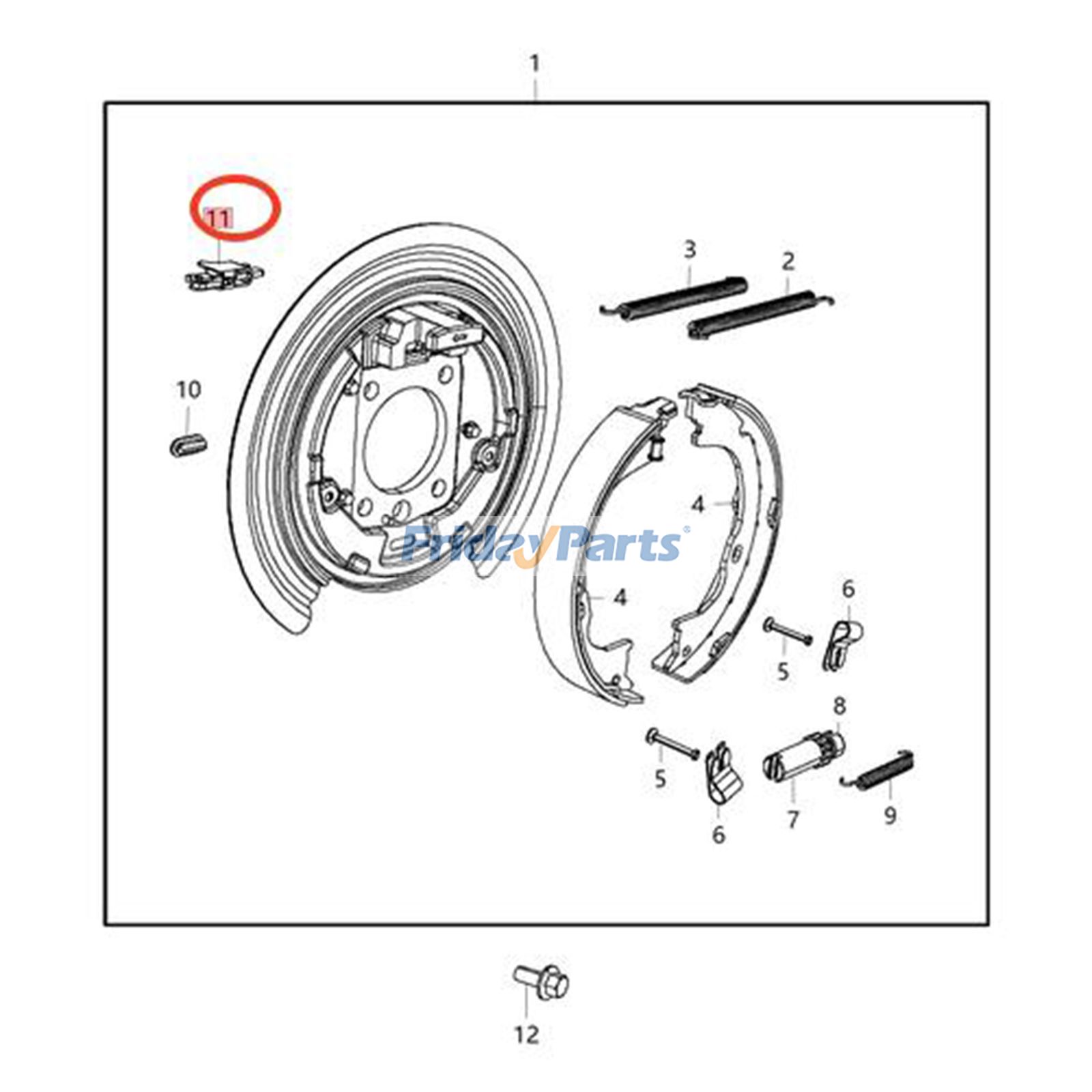 FridayParts Feststellbremshebel