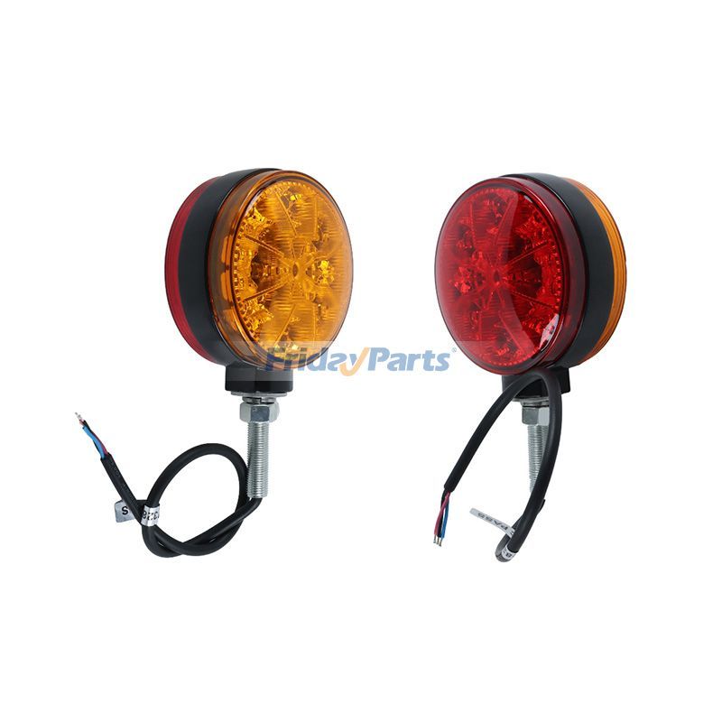 2 Pieces Red & Amber LED Flashing Light for John Deere Tractor 4020 3020 2020 1020 5730