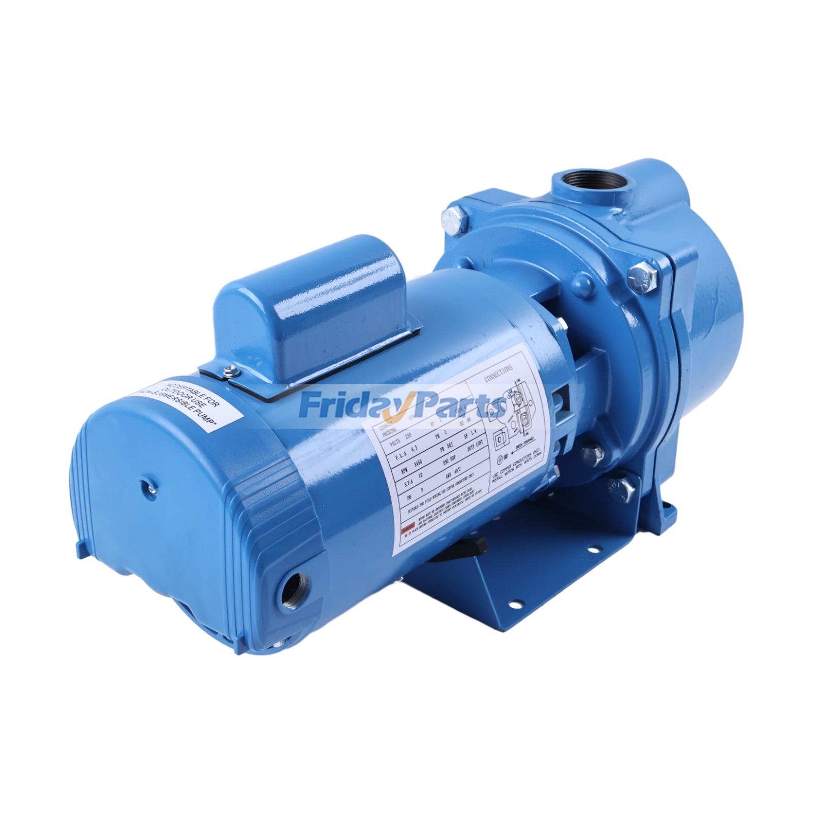 Pompe centrifuge monophasée auto-amorçante 2 CV 230 V pour arrosage automatique de pelouse Goulds, alimentation résidentielle, CVC et transfert d'eau