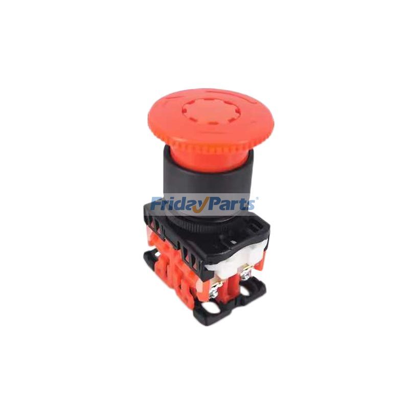 Botón de parada de emergencia 2NC de 22 mm 3BA-55-69810 para montacargas Komatsu FB15M-12, FB20A-12, FB20M-12, FB15-12, FB18-12, FB18M-12, FB25EX-11, FB20EX-11, FB15EX-11, FB30-11 y FB10-12 para Montacargas
