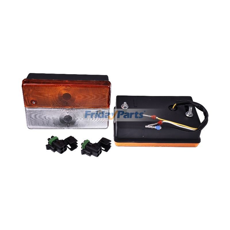 2Pcs Lâmpada de luz lateral frontal 700/30800 para retroescavadeira JCB 2CX 3C 3CX 3D 4C 4 4CX 1400B-2 1550B-2 1600B-2 1700B-2 3D-4 3DS-4 FridayParts