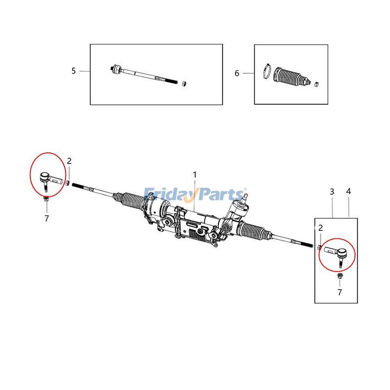 2Pcs Tie Rod End Outer 2013-2018 1500 Classic 2019-2021 for Vehicle