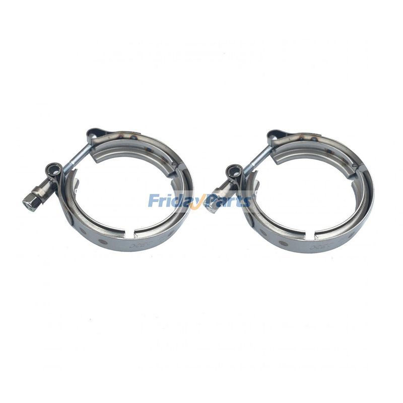 2Pcs V Band Clamp 3415547 for Cummins 6B5.9 6C8.3 B6.7 QSB6.7 QSB7 QSB8.3 QSB8.9 QSL9