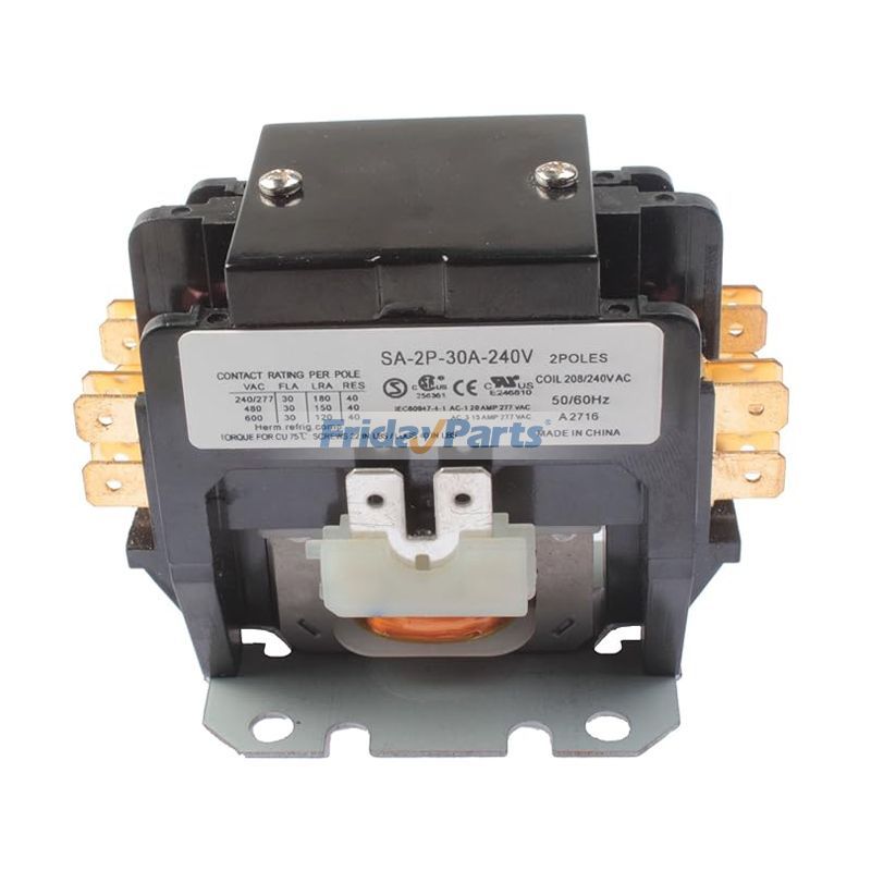 Contacteur de climatiseur à usage spécifique SA-2P-30A-240V à bobine bipolaire 30A