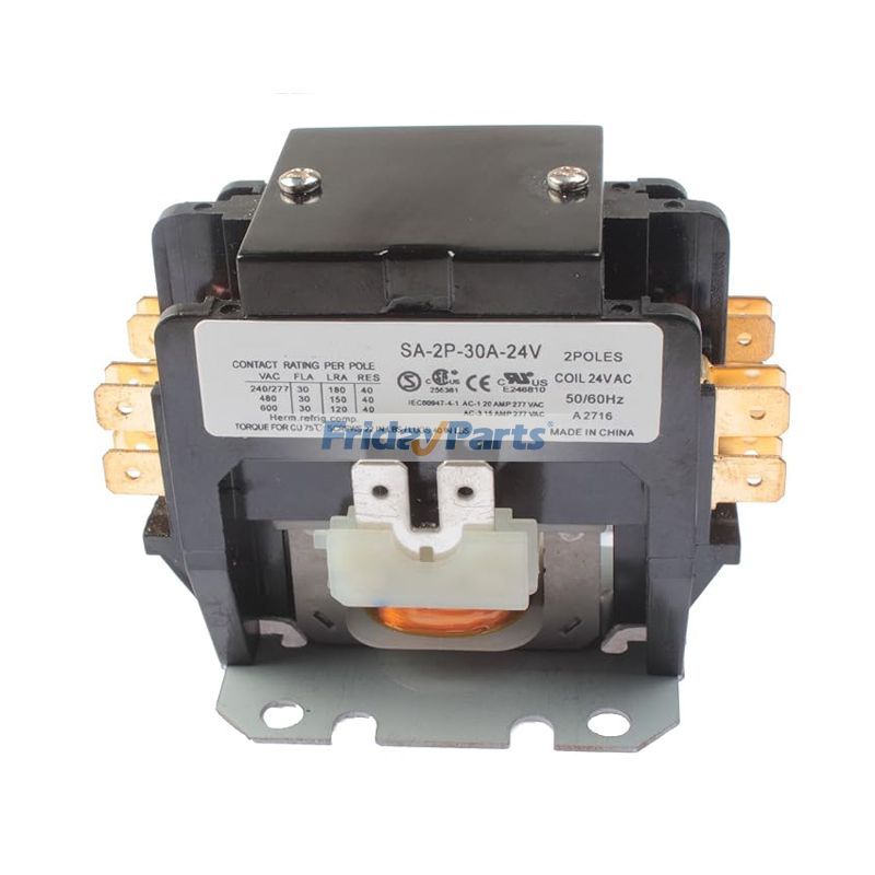 Contacteur de climatiseur à usage spécifique SA-2P-30A-24V à bobine bipolaire 30A