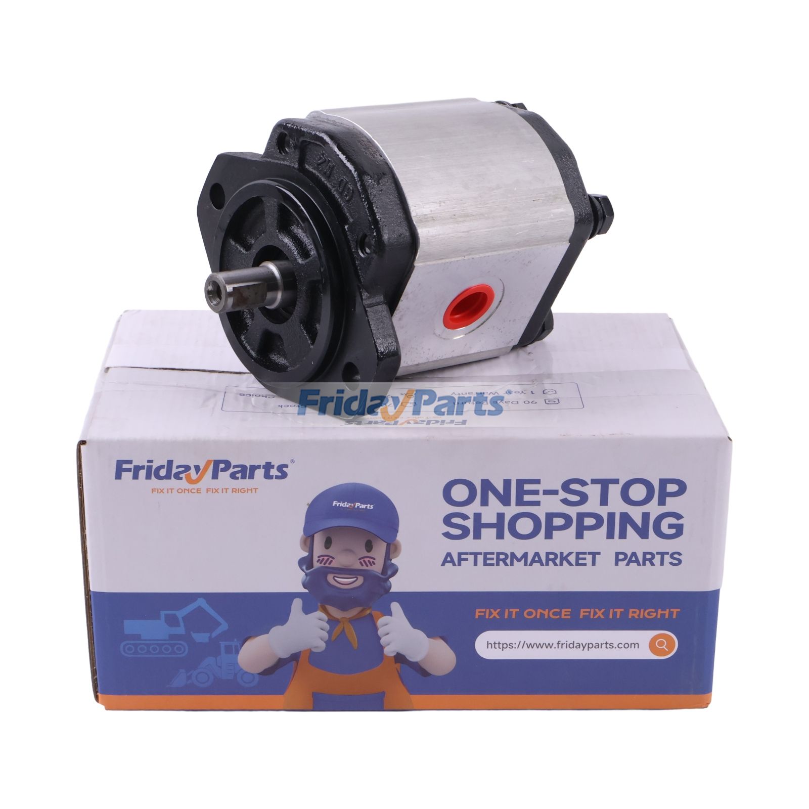 3-17 GPM 5/8インチ キー付きシャフト SAE A-2 ボルト CCW 鋳鉄フランジ 油圧ギアポンプ CI58K-A02-137L ローダー 掘削機 トラクター フォークリフト用