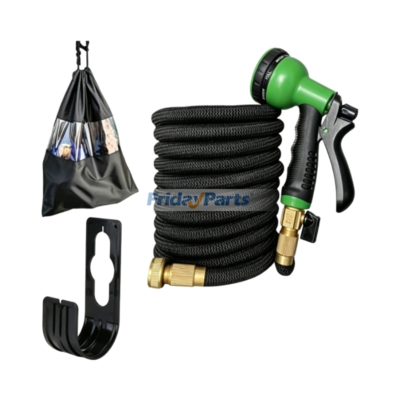 3/4" US-Standard Connector 50ft Expanding Garden Water Hose With 8 Function Nozzle