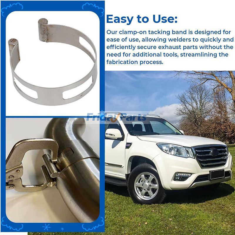 Abrazadera de banda de sujeción de escape de acero inoxidable para fabricación de soldadura