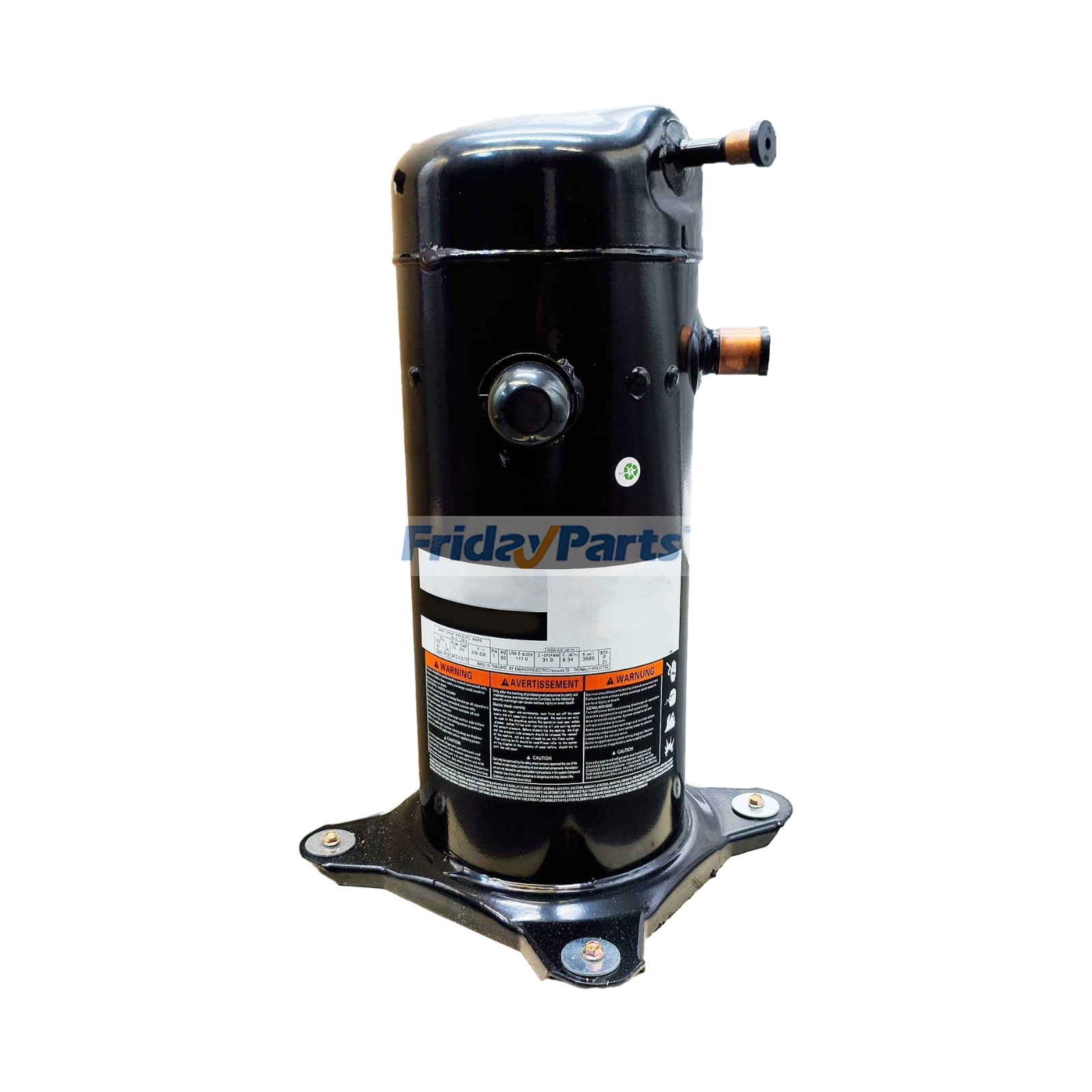 Compresseur à spirale monophasé 3,5 tonnes 208-230 V 60 Hz, remplaçant le Copeland ZP42K5E-PFV-130