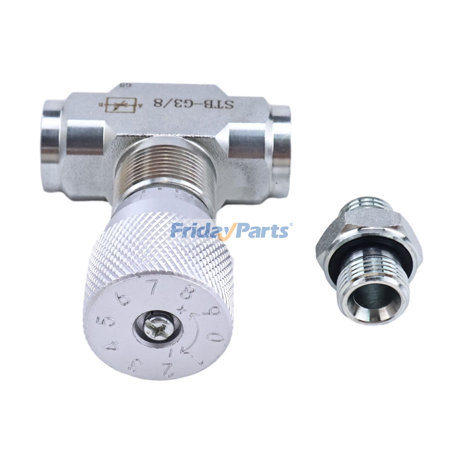 CAT用,HITACHI用,KOMATSU用,他ブランド用用ミニショベル用 3/8" L08 油圧流量制御弁 STB-G3/8