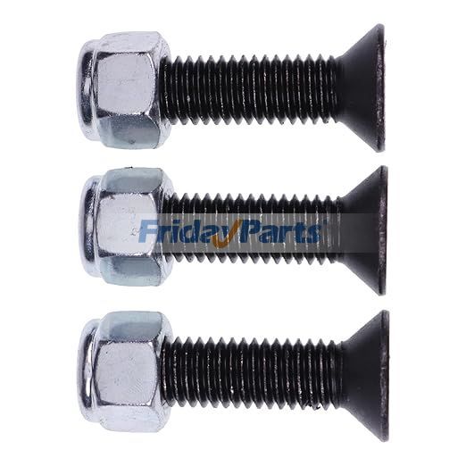 3 boulons de lame de couteau de broyeur avec contre-écrou 900-4900-53 pour broyeur à bois Bandit M-90XP M-100 M-150 M-200 M-250 1/2 x 2,5''pourPour AUTRE MARQUE