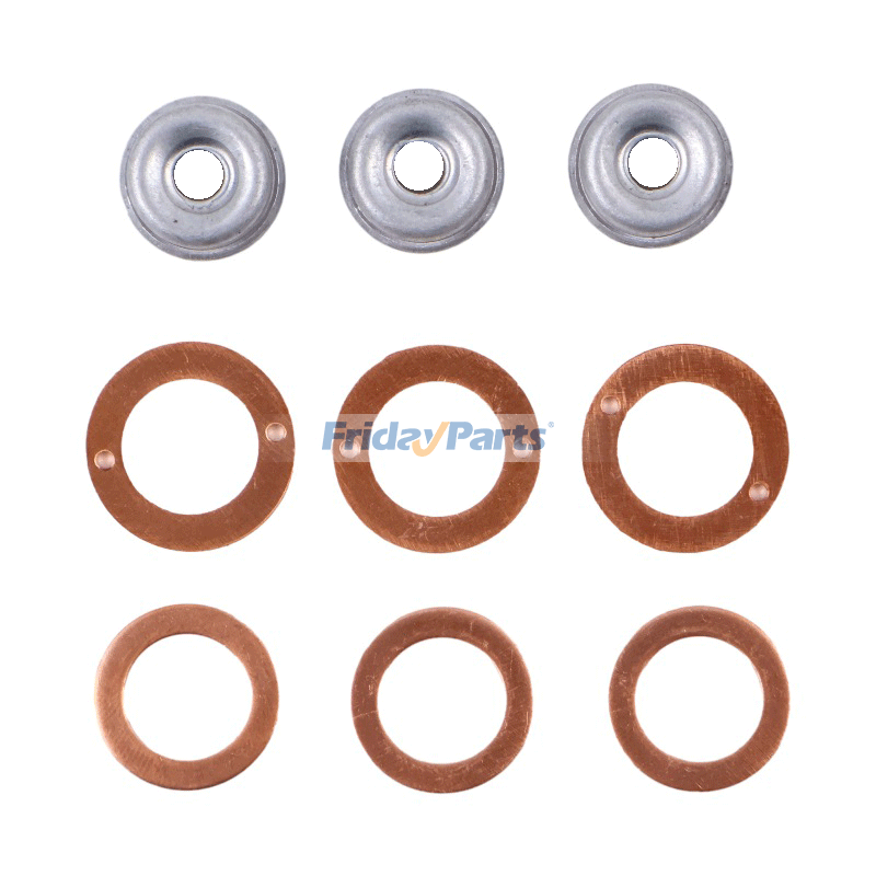Kit de joint d'injecteur 3 cylindres avec bouclier thermique 554051 557352 5001225 pour moteur Kubota D1105 D1105-E4B tondeuse à fairway Jacobsen SLF1880 LF510