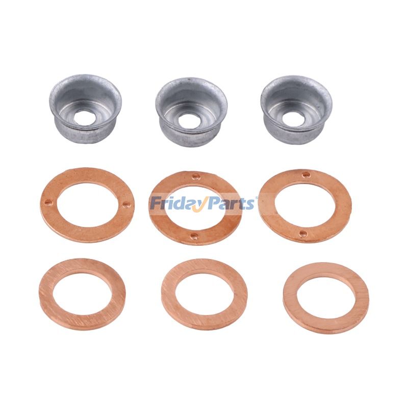 Kit de sello de inyector de 3 cilindros con protector térmico 554051 557352 554110 para motor Kubota D662 D722 Z482 Jacobsen Tractor Greens Mower Eclipse 322 de FridayParts